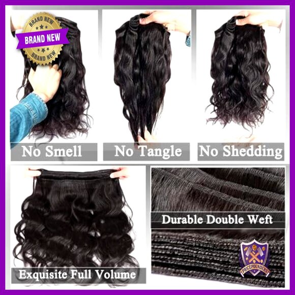 Brazilian Body Wave Human Hair Extensions 18-24 Inch Quick Weave Bundles main image 4